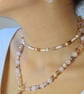 Rose Quartz & Pink Zebra Jasper Necklace with pendant - Image 4