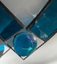Stained Glass and Wire Heart Suncatcher - Handmade - Deep Turquoise  - Image 9