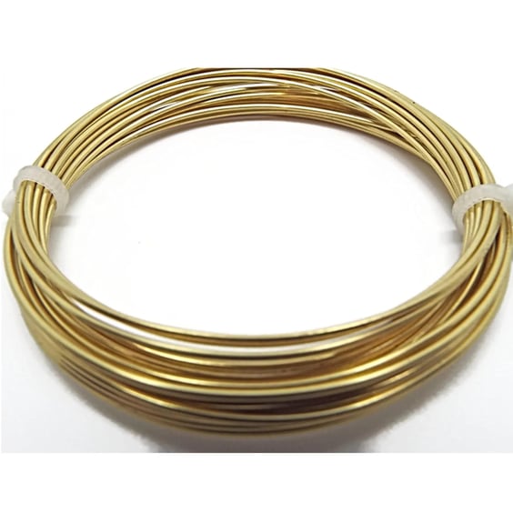 1mm Brass Wire with an Anti Tarnish Coating, 4 Metre Coil, Jewellery Wire