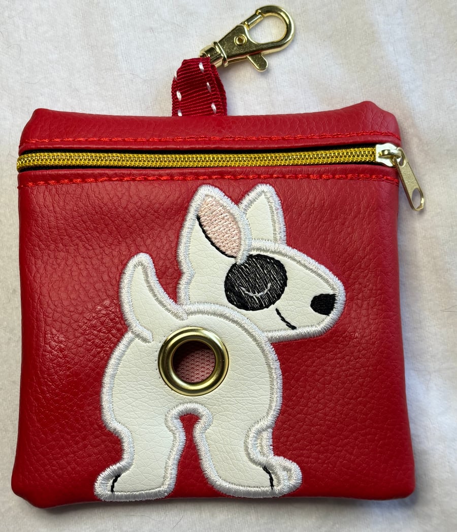 Bull Terrier Poo bag dispenser 