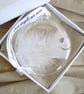 Heart Print Memorial Round Feather Bauble, Round Glass Christmas Ornament, Remem - Image 9