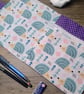 A5 hedgehog fabric sketchbook or notebook cover with sketchbook  - Image 2