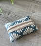 Blue  Linen Cotton  Fabric Tissue Holder  - Image 3