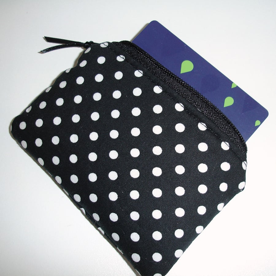 Black and White Polka Dot Purse