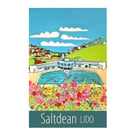 Saltdean Lido Brighton travel poster print by Susie West