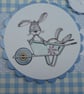 Happy Birthday Card - Rabbit in Wheelbarrow - Image 4