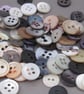 100 Small Mixed Shell or Shell-type Buttons - Image 1