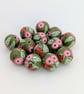 Polymer Clay Fox, Flower and Leaf Design Beads - Image 8