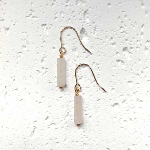 Astra Drop Earrings - Rose Quartz