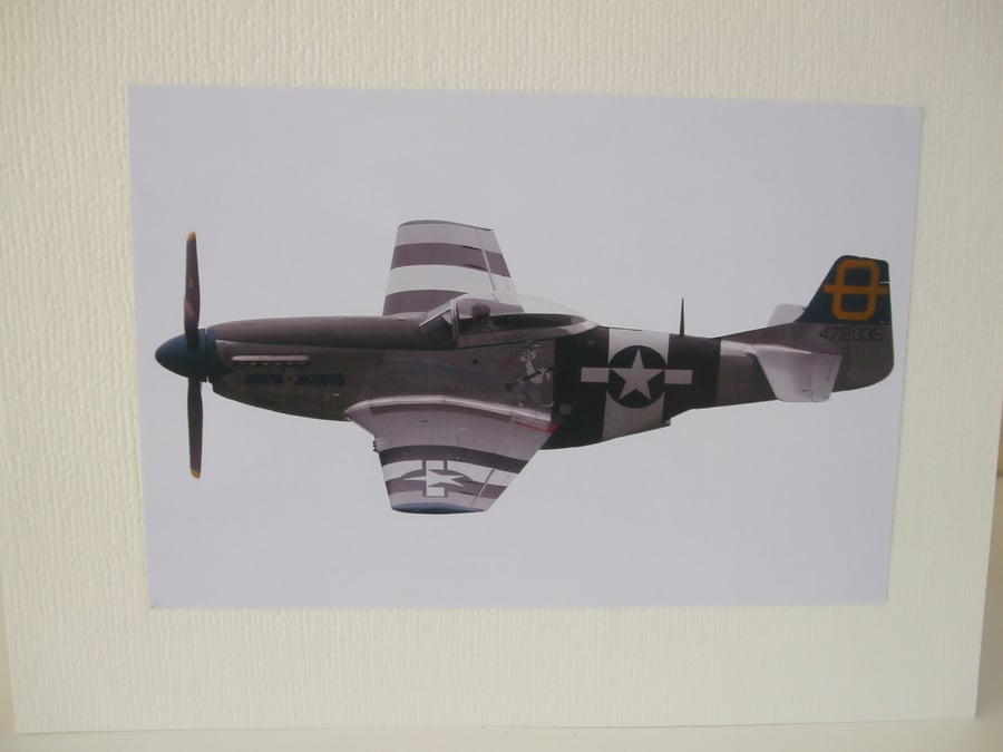 Photograph of a U.S.Navy Mustang aircraft of the 1940s.