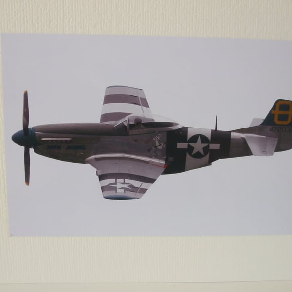 Photograph of a U.S.Navy Mustang aircraft of the 1940s.