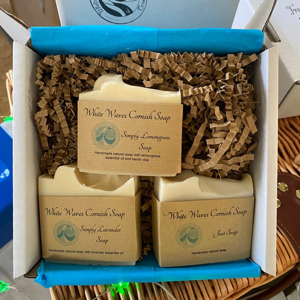 Simple selection soaps gift - postage included - natural handmade soap