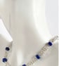 Sterling Silver Lapis Lazuli Byzantine Chainmaille Necklace - Image 3