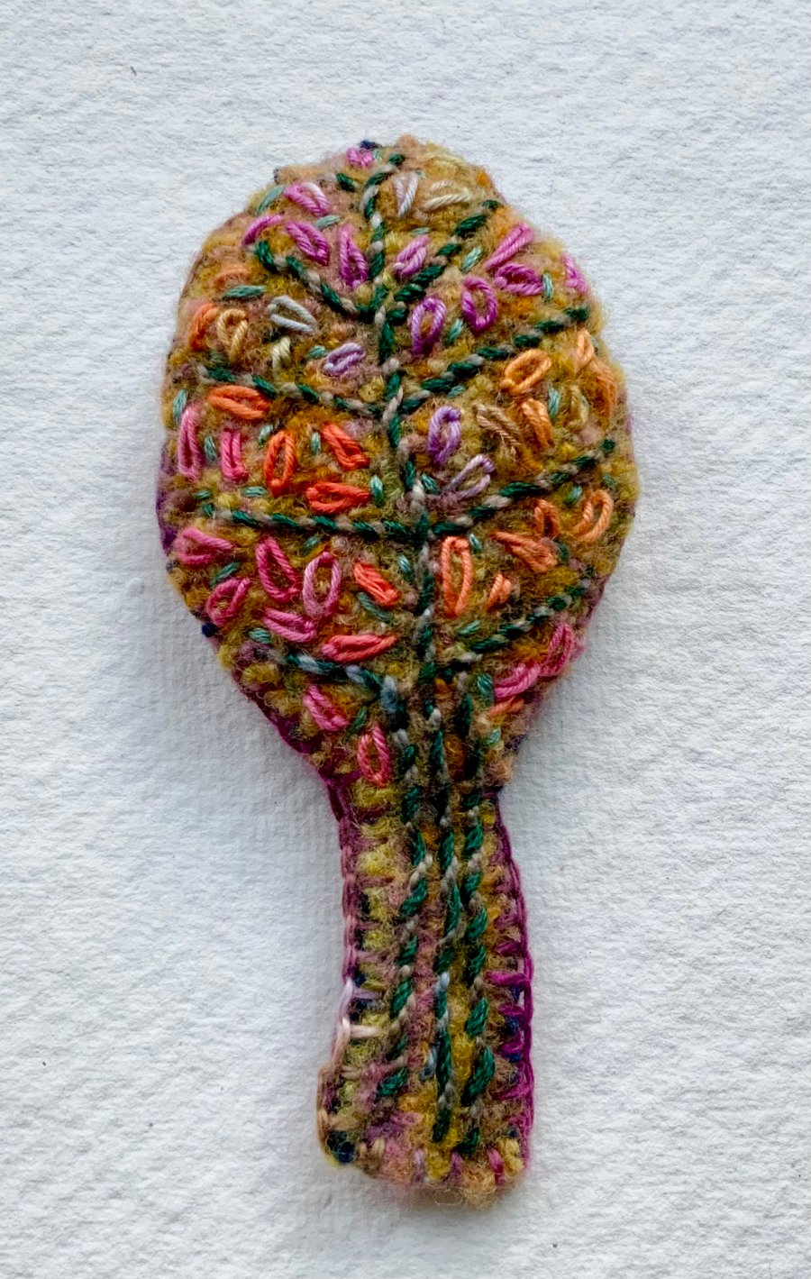 Textile Tree Brooch