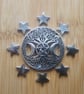 Natural Bamboo Wooden Pen Pot – Silver Tree of Life Design  - Image 2