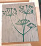An original linoprint of cow parsley in a summers scene 'Summer Afternoon' - Image 4