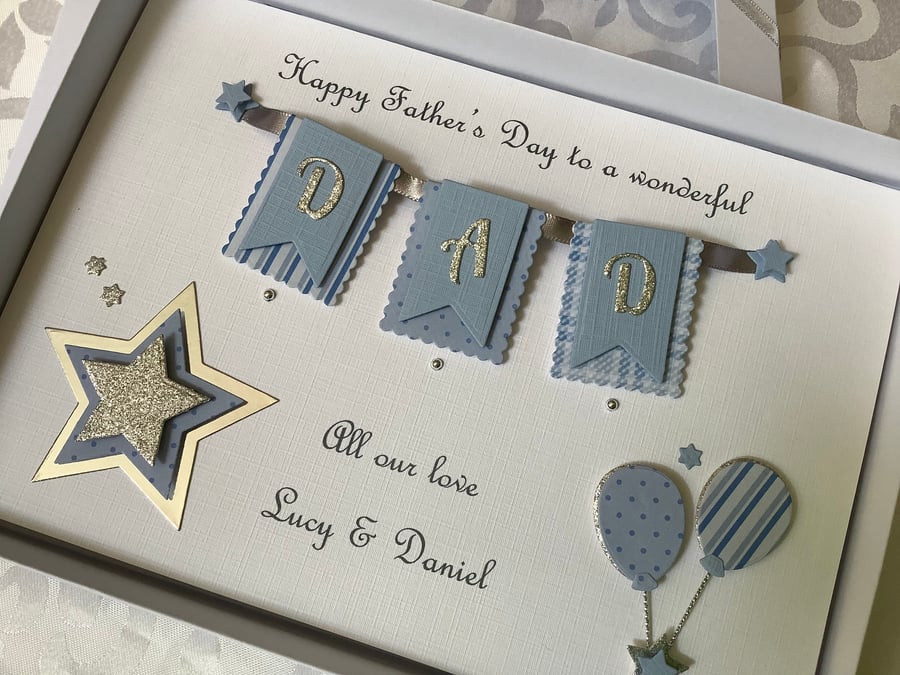 Personalised Handmade Father’s Day Card Gift Boxed Keepsake 