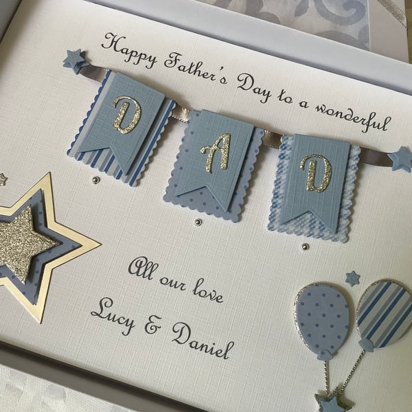 Personalised Handmade Father’s Day Card Gift Boxed Keepsake 