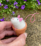 Cute mouse in pot, needle felted - Image 1