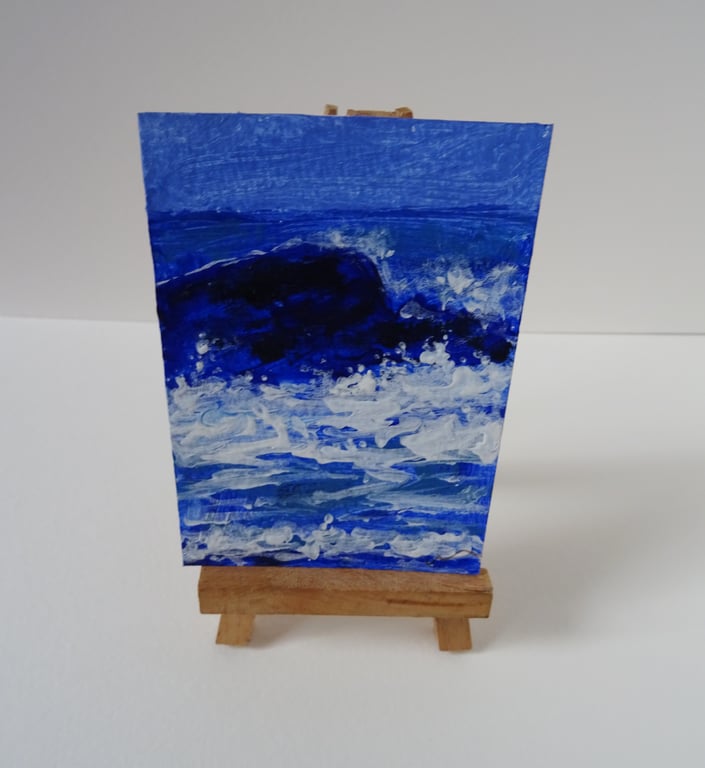 ACEO Wave 2 Original Acrylic Painting OOAK 
