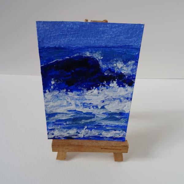 ACEO Wave 2 Original Acrylic Painting OOAK 