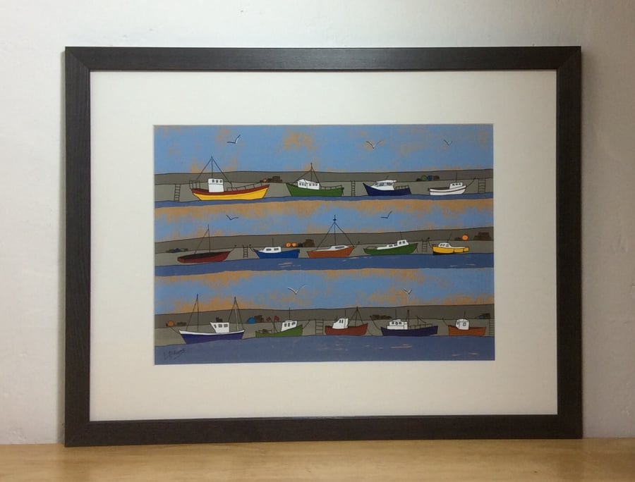 The Harbour - print from illustration