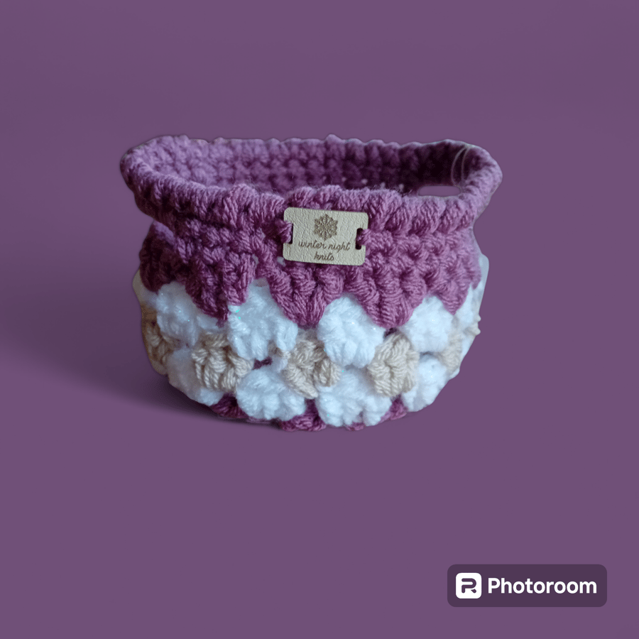 Hand made crochet Storage baskets 