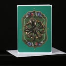 Octopus Steam Punk greeting card