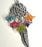 Silver Tone Multi coloured Boho Style Dangly Earrings - Image 5