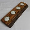 Rustic Wooden Elm Tea Light Candle Holder