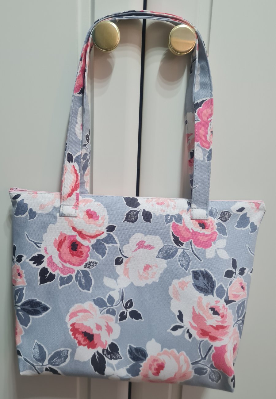 Handbag made in Cath Kidston Paper Rose fabric