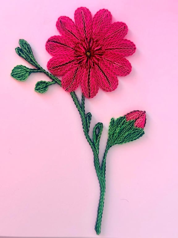Paper Qulling Card,Pink flower Card,Birthday card,Greeting card Ref.002