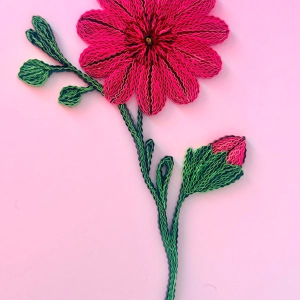 Paper Qulling Card,Pink flower Card,Birthday card,Greeting card Ref.002