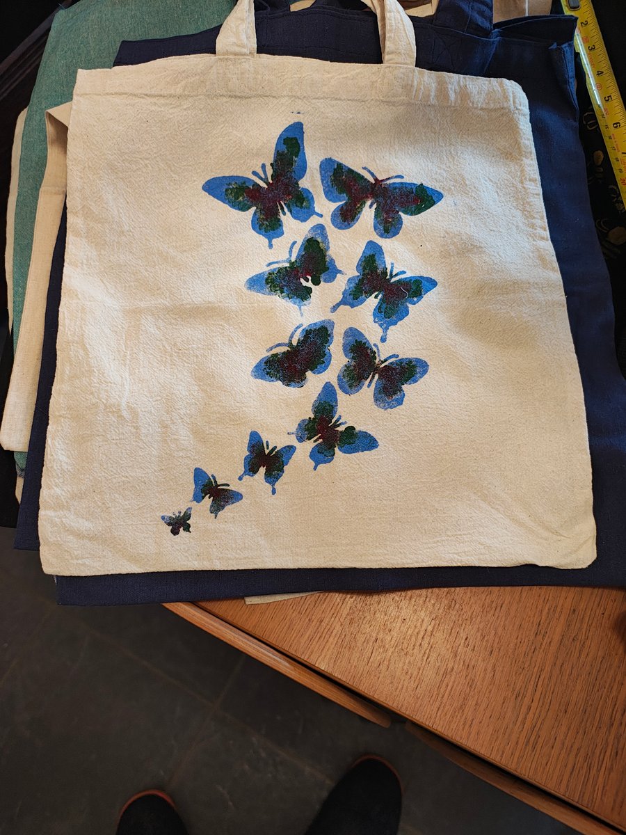 Hand painted tote bag 