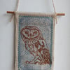 Barn Owl - Screen Printed Hanger 