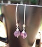 Silver amethyst earrings - Image 2