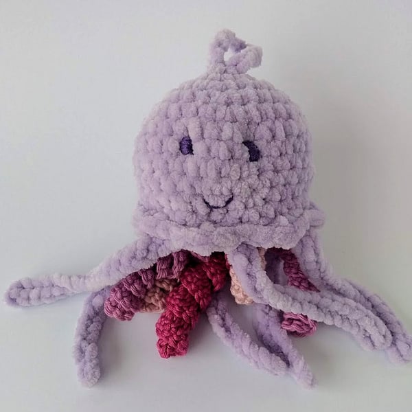Jellyfish, Toy rattle, Crochet toy, Baby Gift