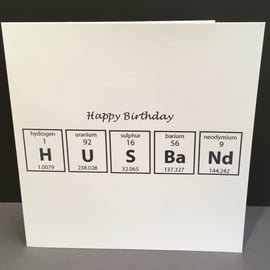 Birthday Card - Husband - Chemistry