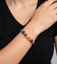 Beaded bracelet rainbow colors 
