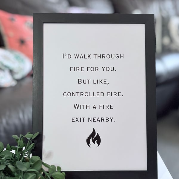 A4 Framed Funny Quote