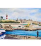 Blank Greetings Card of Plymouth Hoe From Original Painting  size A6 - Image 3