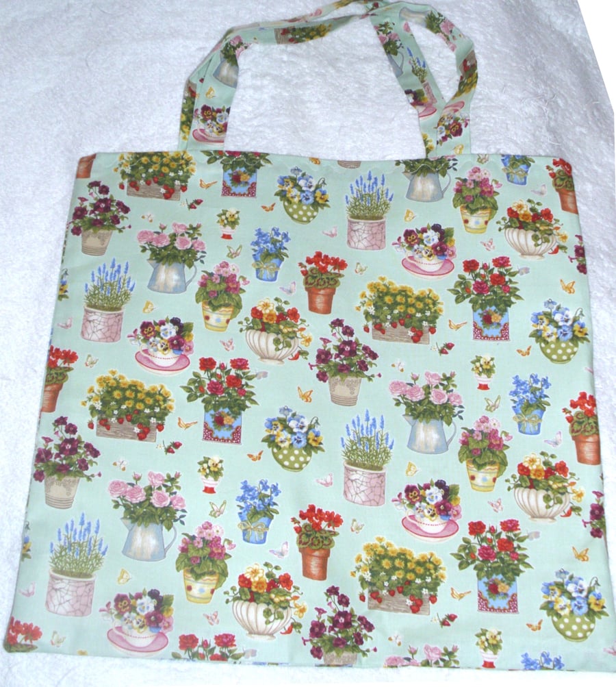 Pretty flowering plants cloth shopping bag , Tote bag