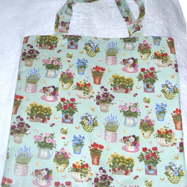 Pretty flowering plants cloth shopping bag , Tote bag