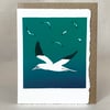 Gannets - Original Hand Printed LinoCut Card