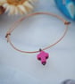 Friendship Bracelet-Leather & Howlite Cross - Image 2