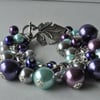 Iced Nougat Pearl Mix Charm Style Bracelet