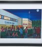 Scunthorpe Utd F.C, Glanford Park, High Quality Framed Football Art Print.