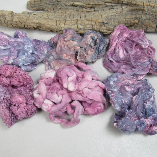 Natural Dye Cochineal Indigo Light Purple Mixed Plant Fibre Texture Craft Pack