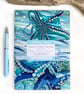 Large Octopus Notebook - Nautical A5 Notepad with Lined Paper Seaside Stationery - Image 4