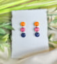 Triple Tiered Circle Drop Earrings